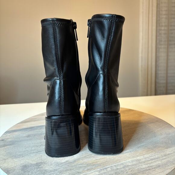 Sam Edelman Wells Ankle Booties Women's Black Leather Block Heel US Size 6 M - Picture 9 of 13